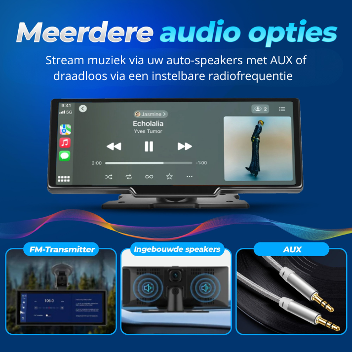 Apple CarPlay / Android Auto - 9.3 inch scherm - Ingebouwde Dashcam