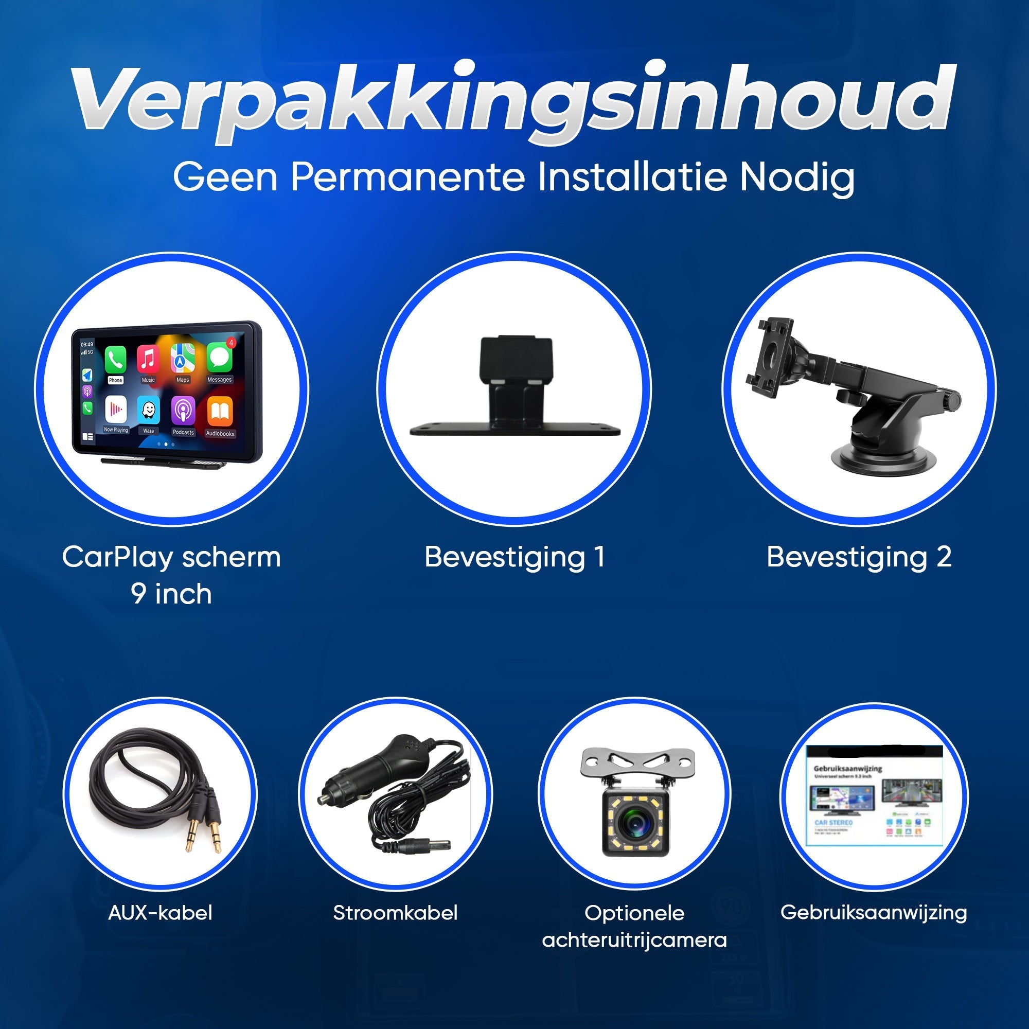 Apple CarPlay / Android Auto - 9 inch scherm