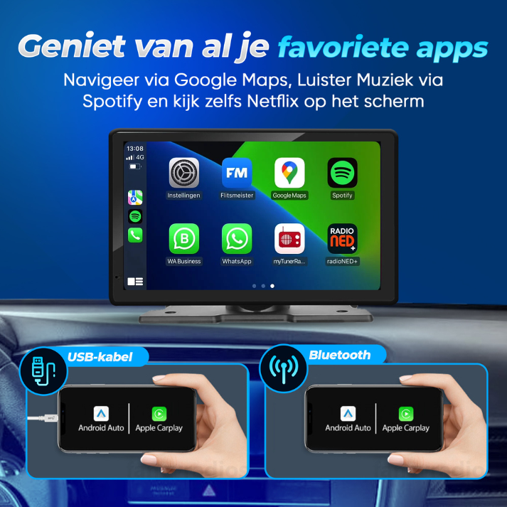 Apple CarPlay / Android Auto - 9 inch scherm